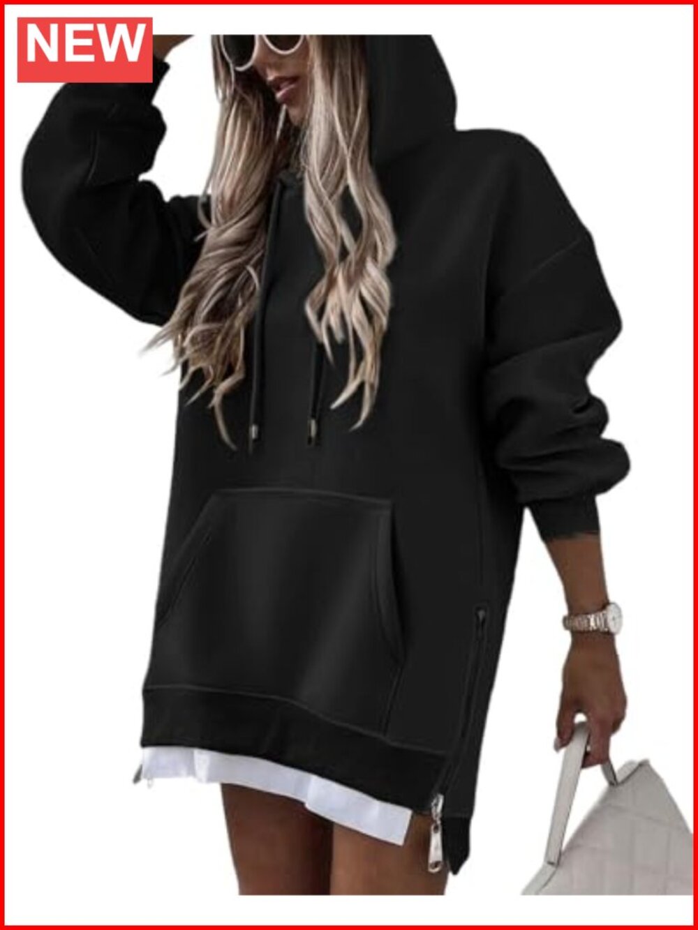 Women's Oversized Long Hoodie Dress Fall Winter Pullover Sweatshirt Cozy Knit